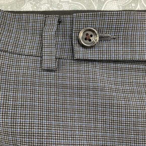 Lauren Ralph Lauren Pants Men 36W x 34L Black Blue Houndstooth Check Dress Caree - Picture 3 of 13